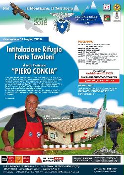 Intitolazione Rifugio Fonte Tavoloni al Socio Presidente Piero Concia