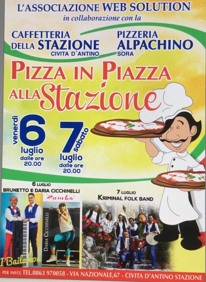 Pizza in piazza alla stazione