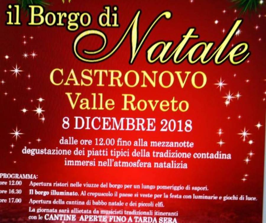 Borgo di Natale a Castronovo di San Vincenzo Valle Roveto