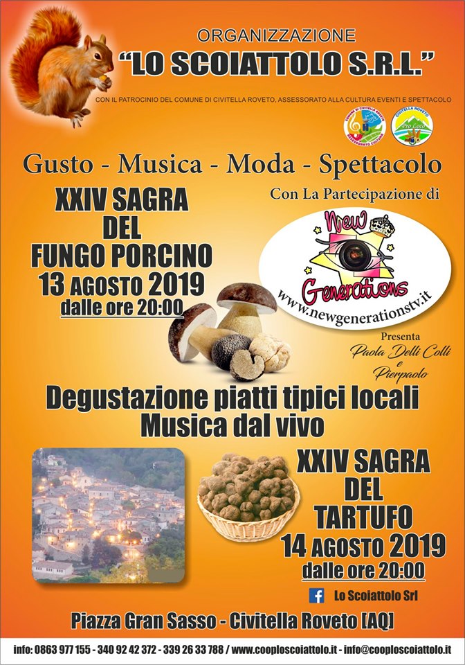 XXIV sagra del fungo Porcino e del Tartufo a Civitella Roveto